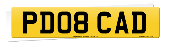 Registration number PD08 CAD